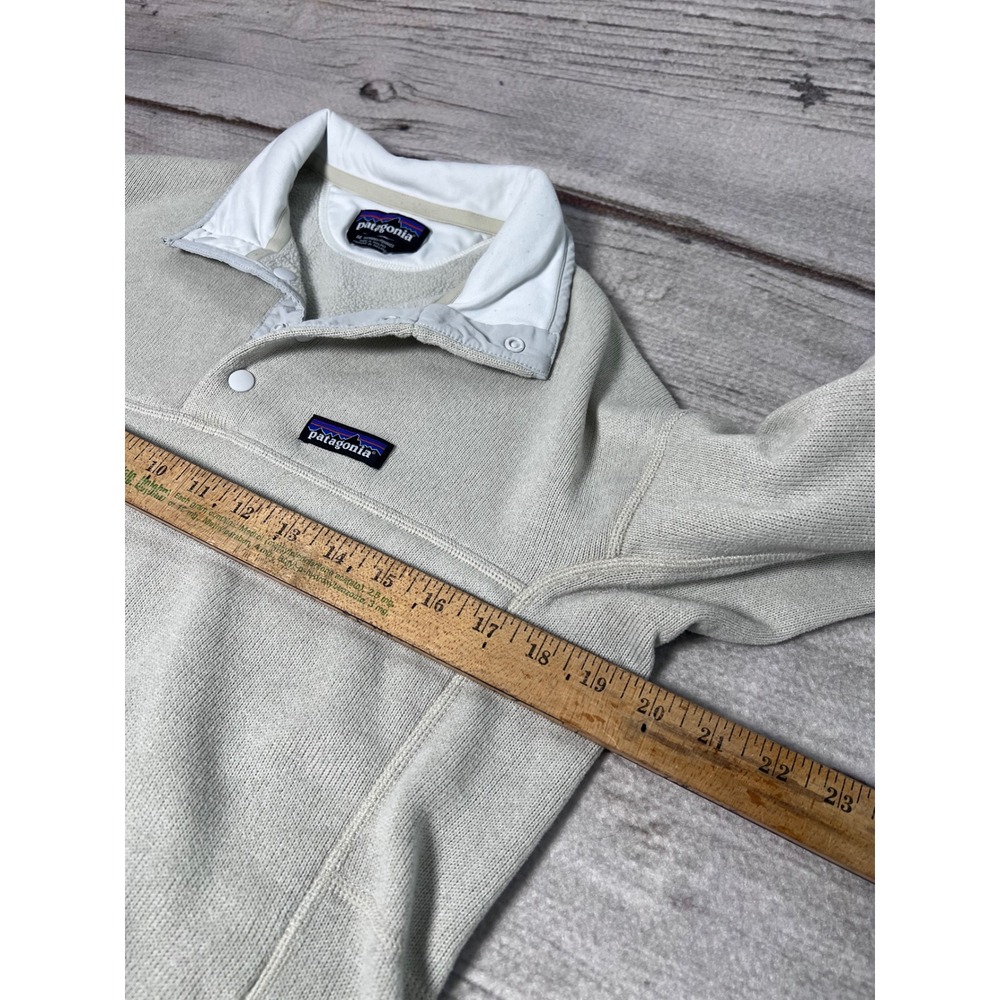 Patagonia Gray Fleece Snap Neck Pullover Sweater Women's - Picture 5 of 6